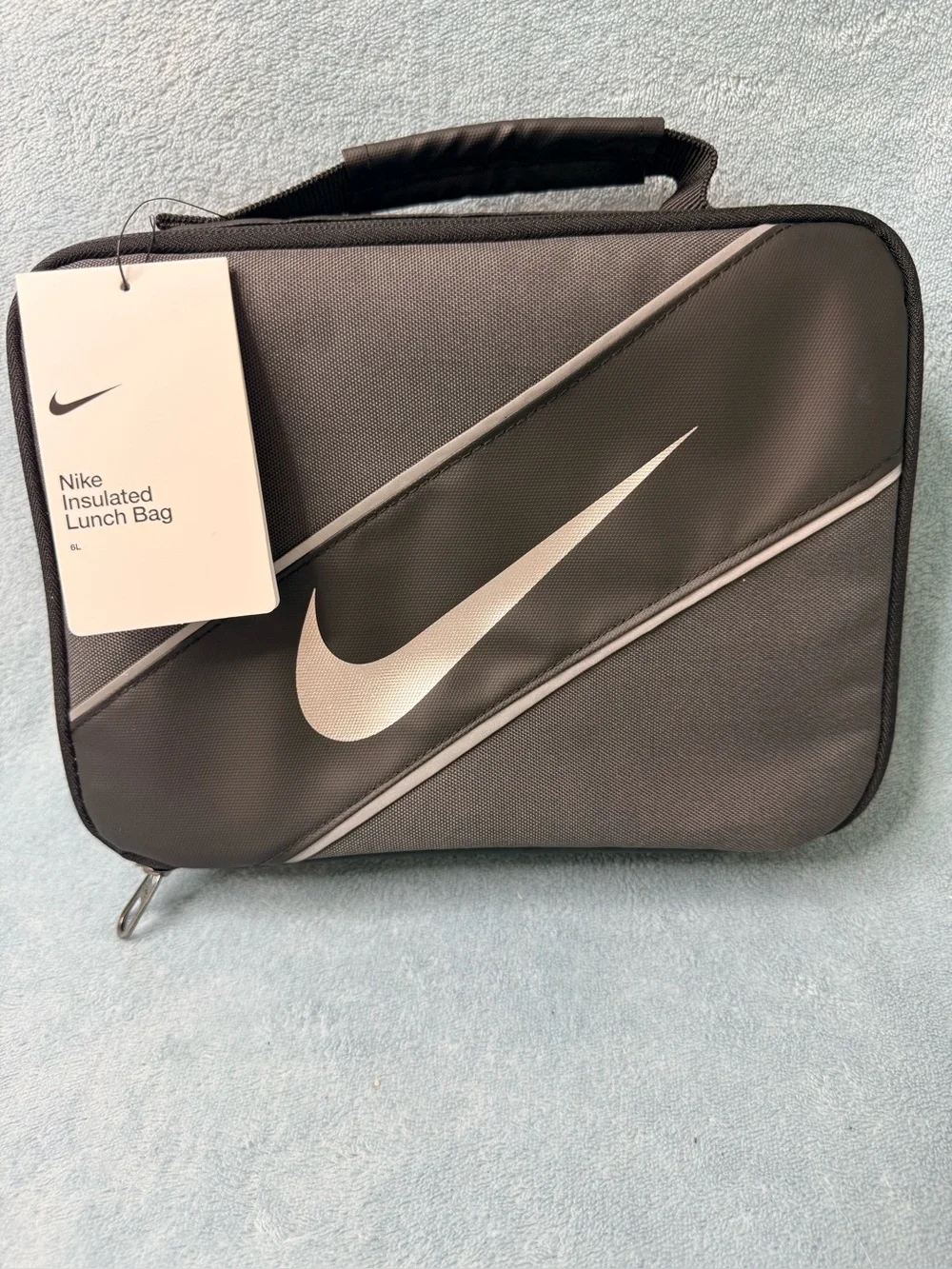 Nike Black and Gray Insulated Lunch Bag